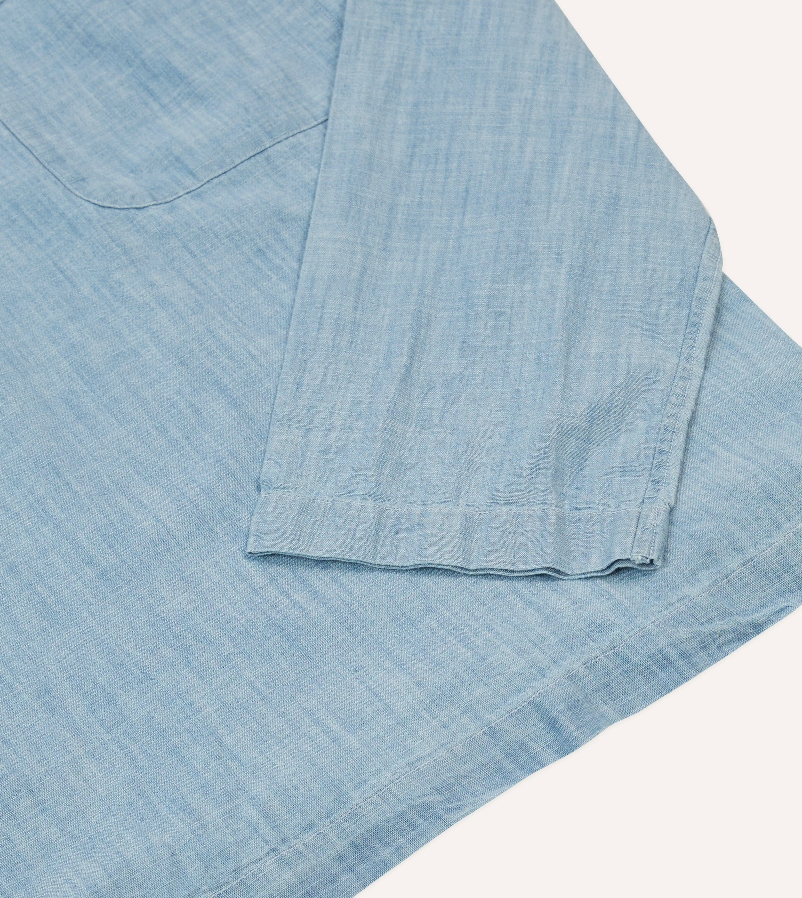 Breathable Layer Youthful Vibe Blue Chambray Smock