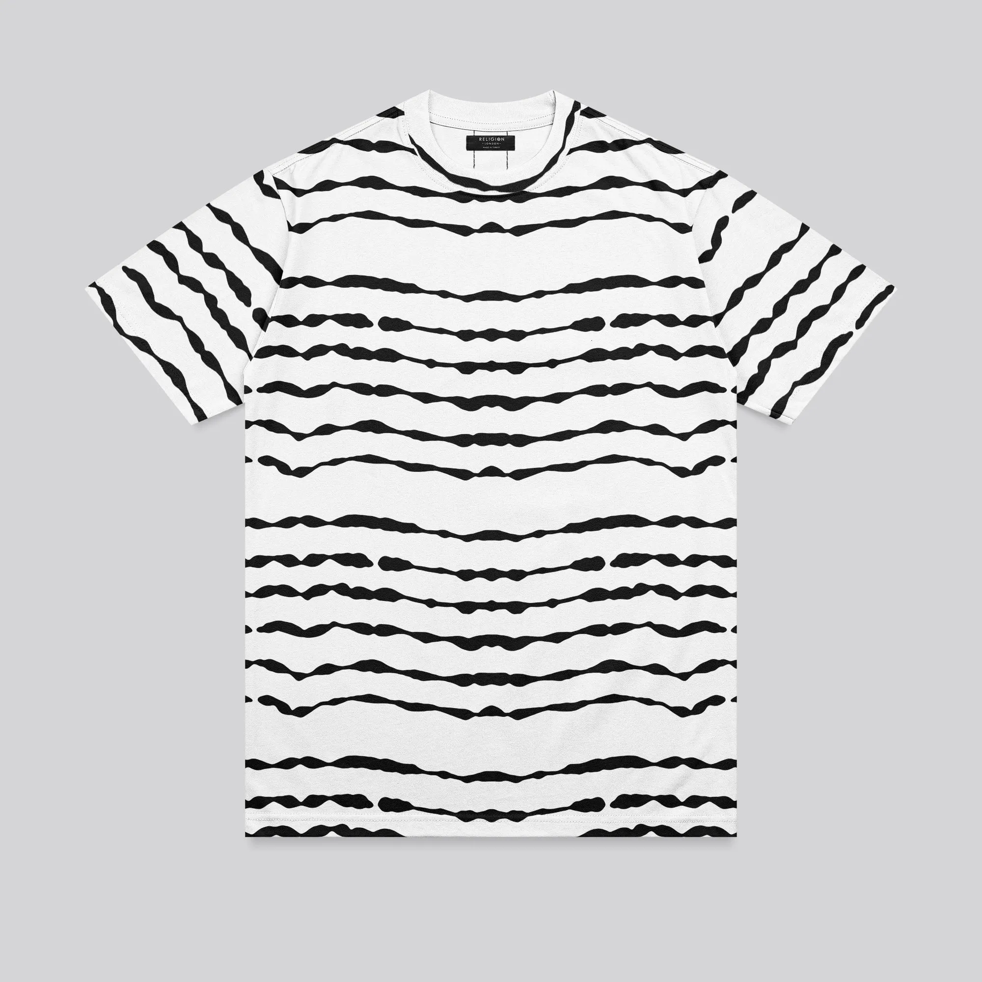STRIPES T-SHIRT WHITE & BLACK Soft Texture Effortless Look