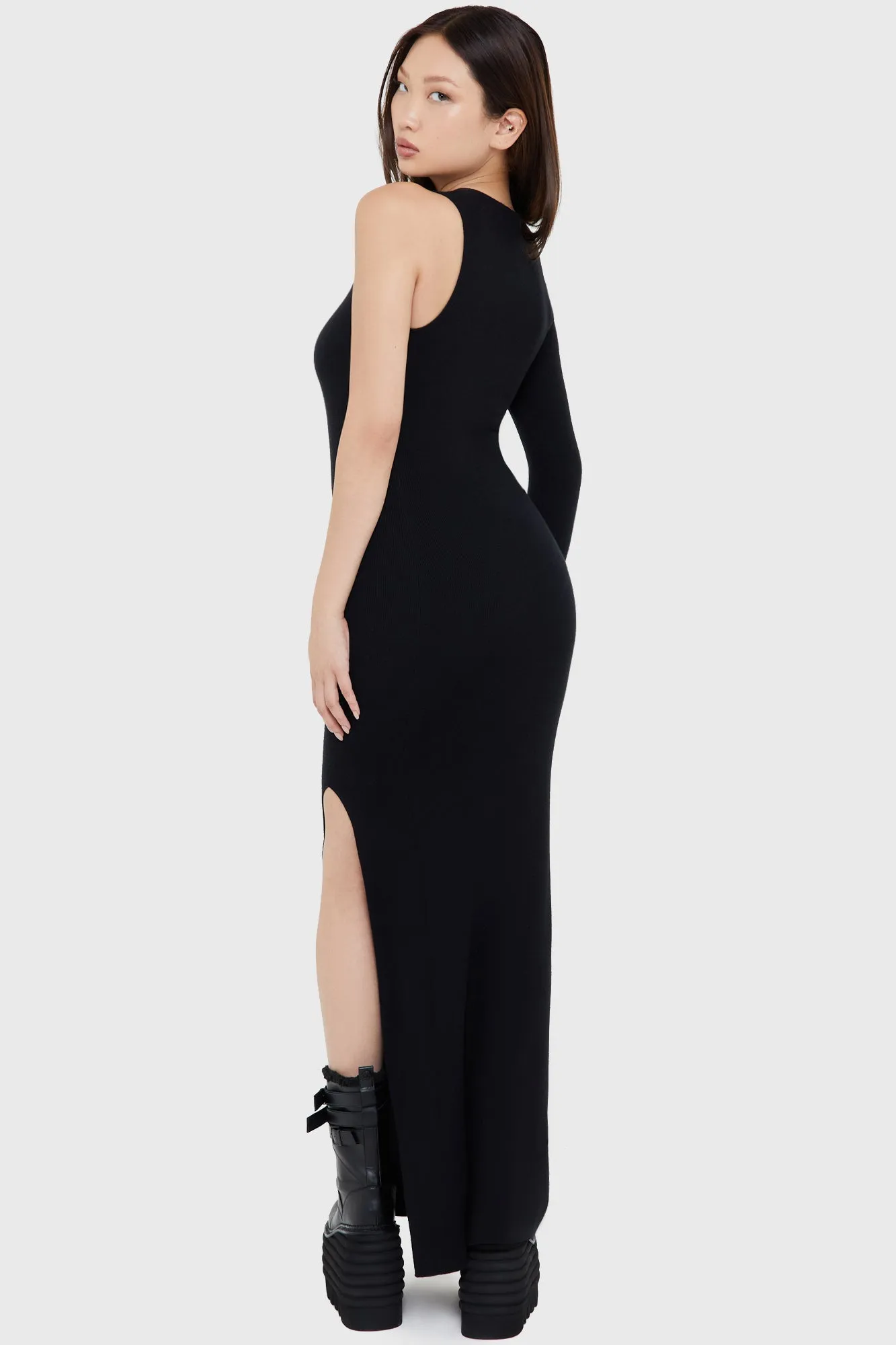 Soft Appeal Rhinestone-Detail Nightshaded Maxi Dress