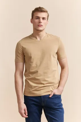 Basic V neck T-shirt Tear Resistant