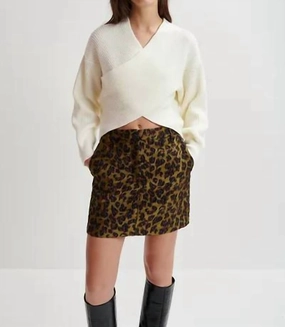 Gustaph Crossover Knit Sweater In Off-White Cozy And Stylish Winter Cozy