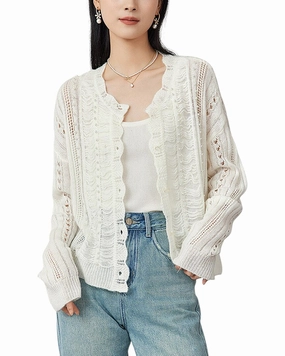 OUNIXUE Cardigan Winter Day Comfort Moisture Wicking Fabric