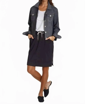 Zip It Skirt In Black Gentle Wear