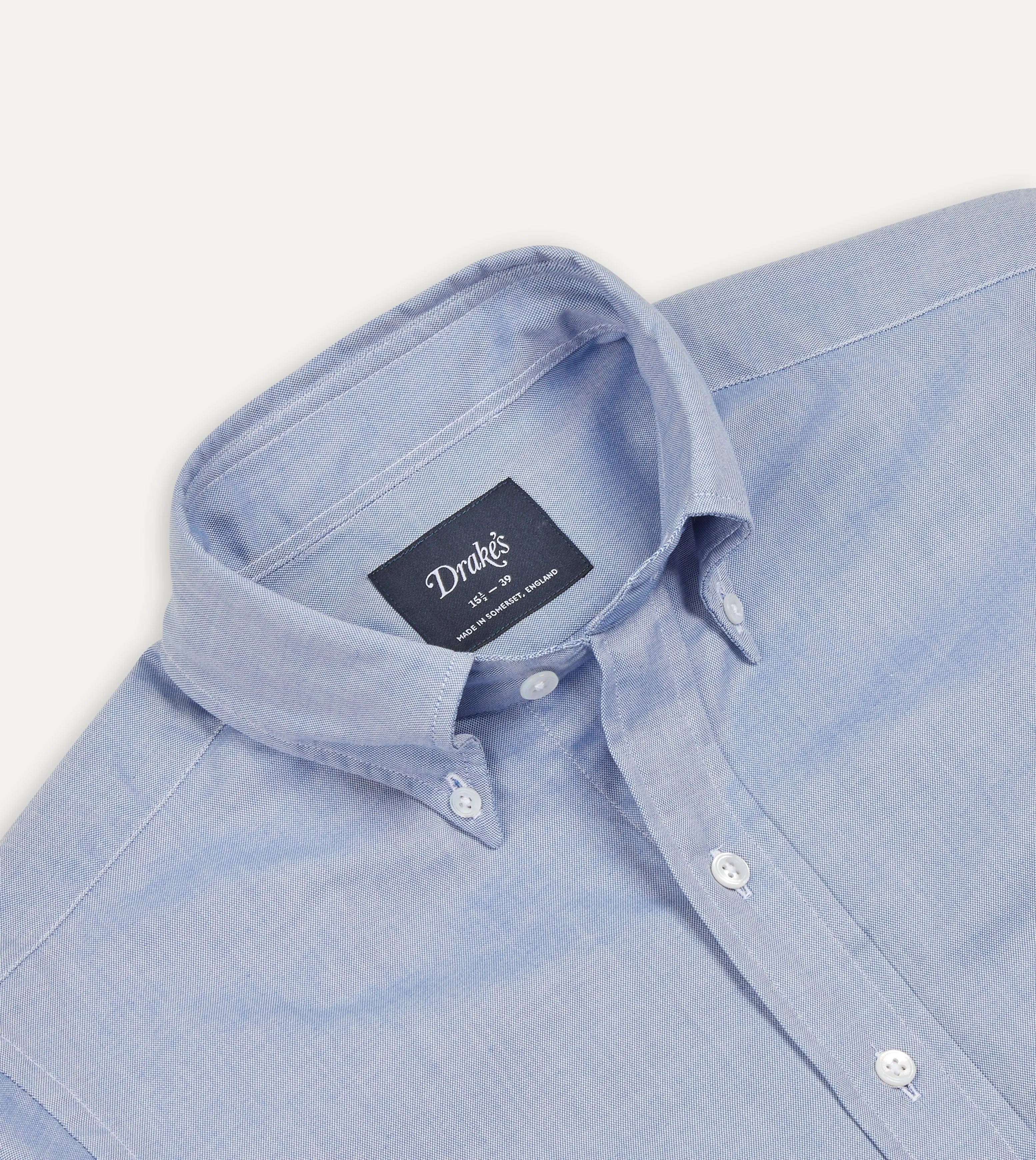 Navy Pinpoint Oxford Cotton Cloth Button-Down Shirt Petite Option