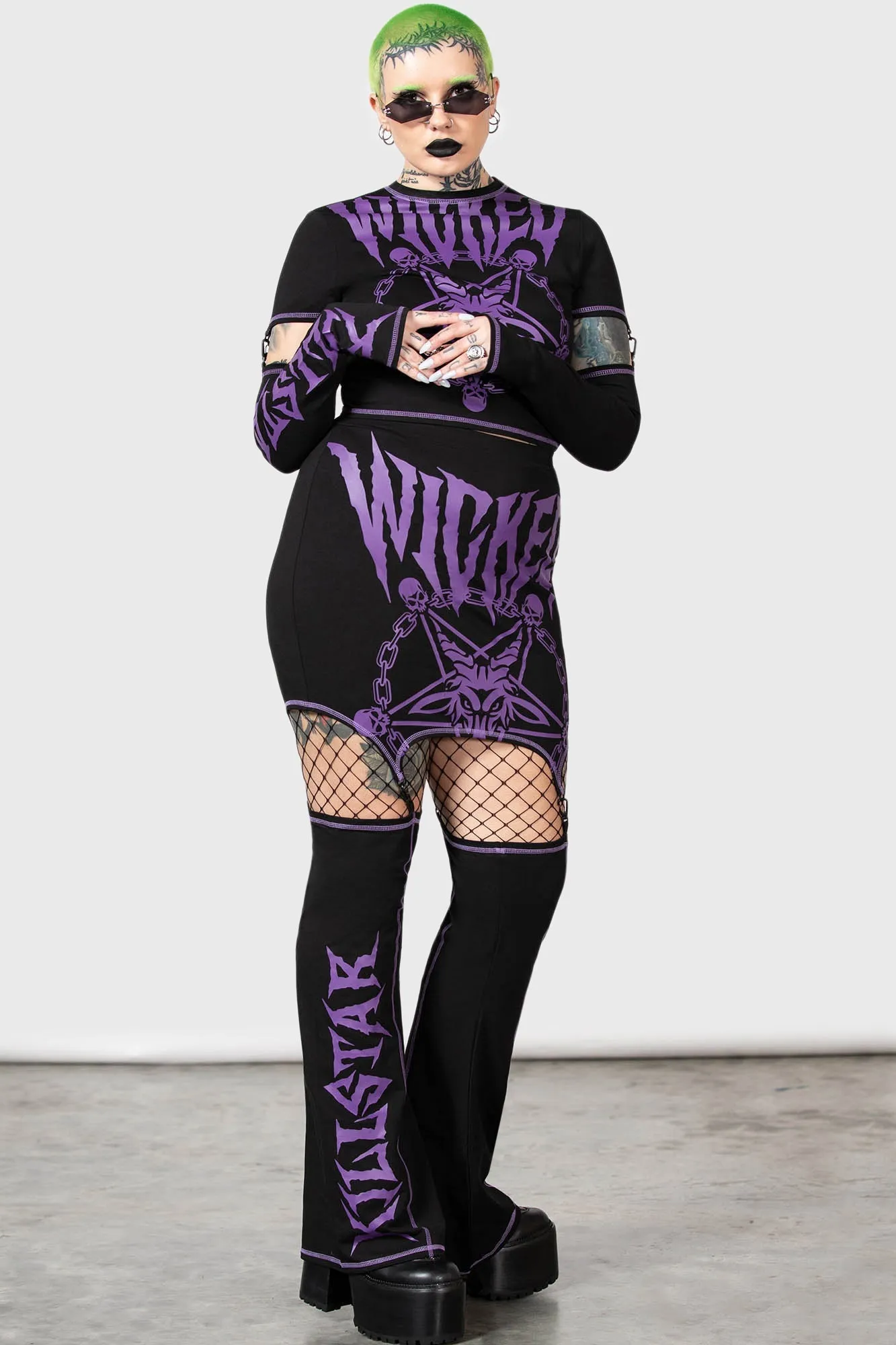 Martyr Suspender Skirt Side Slit