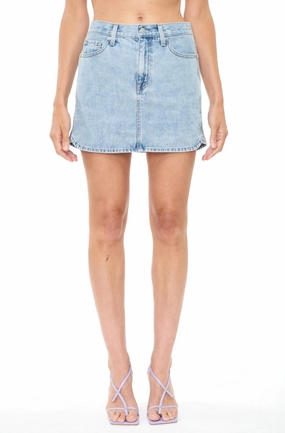 Neutral palette Rhea Mid Rise Mini Skirt In Island