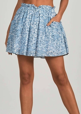 Evelyn Denim Mini Skirt Eco Friendly Dye Photography Session