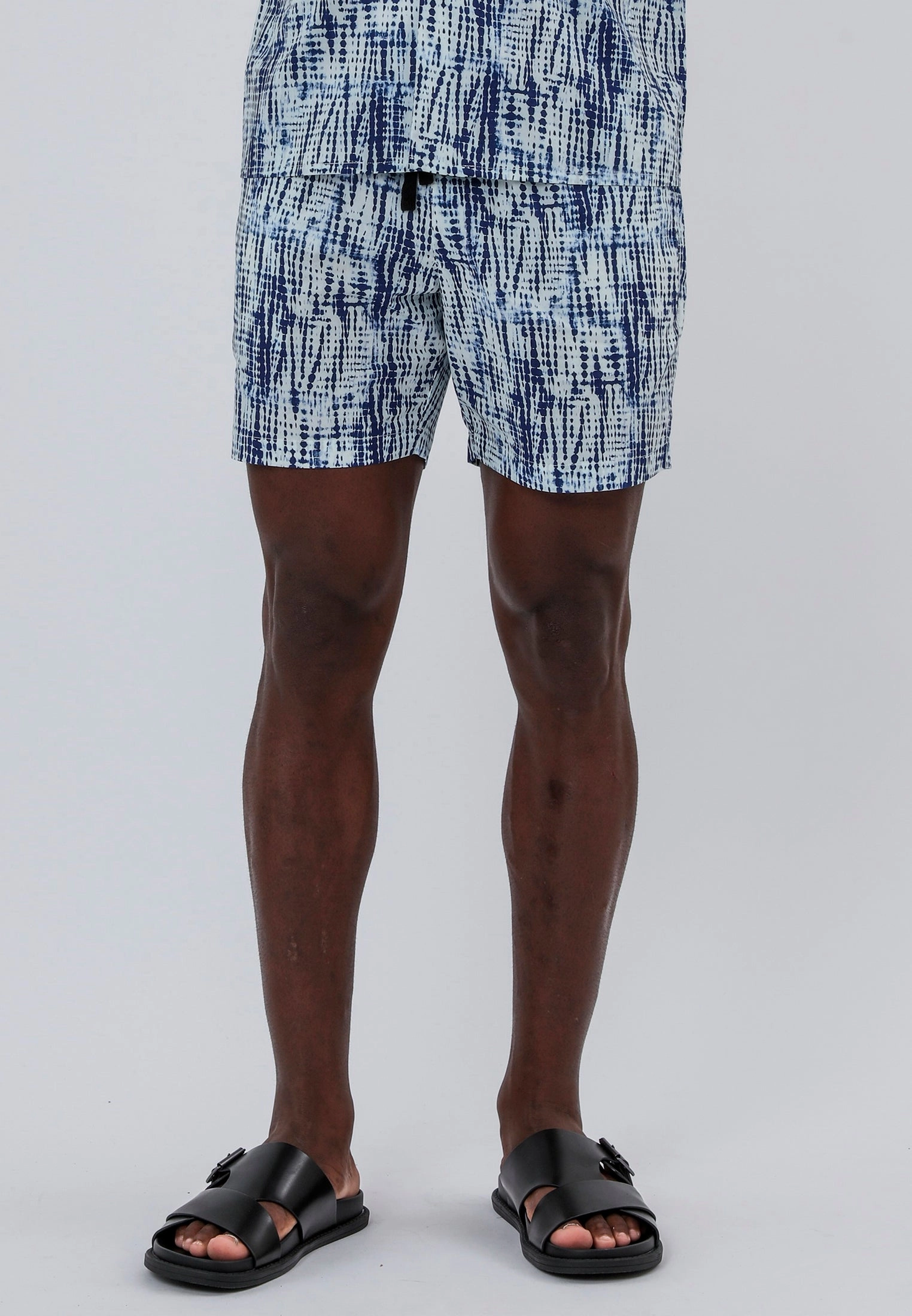 DRIP DYE SHORTS WHITE & BLUE Holiday Gift
