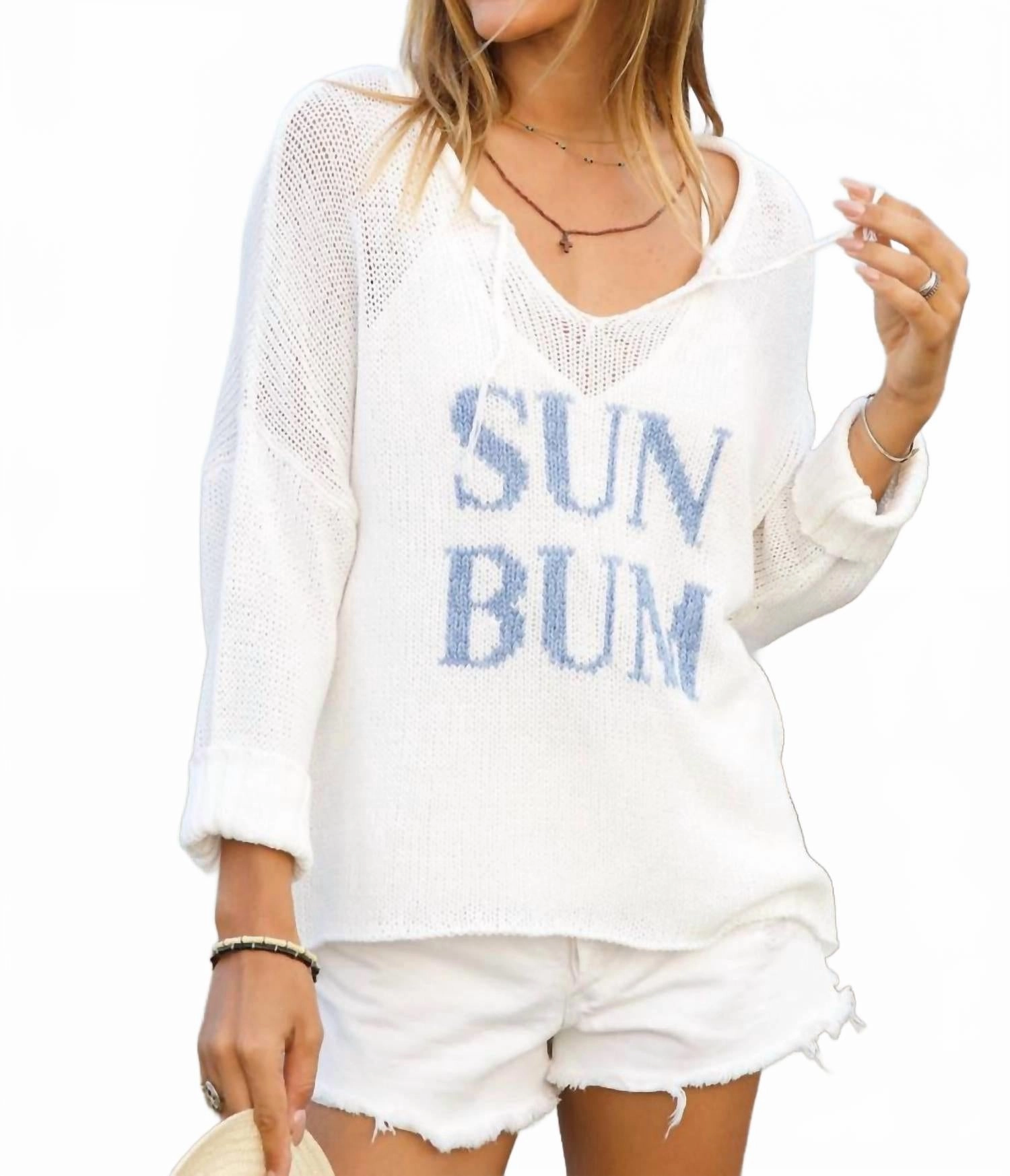 Sun Bum Sweater In White Comfortable Style