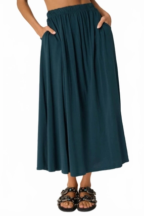 Mykonos Volume Skirt In Oceanic Teal Polished Style Multi Purpose