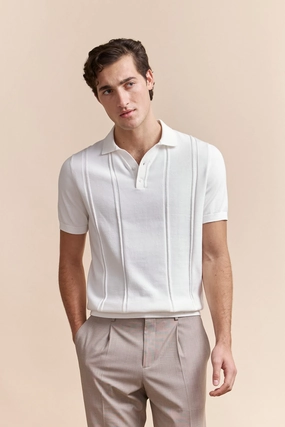 Textured vertical stripes polo Weekend Look