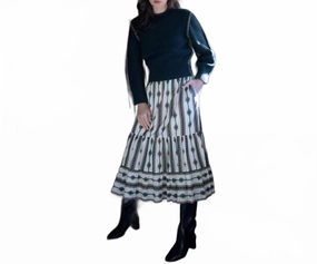Stylish Finish Surrey Midi Skirt In Apache Stripe