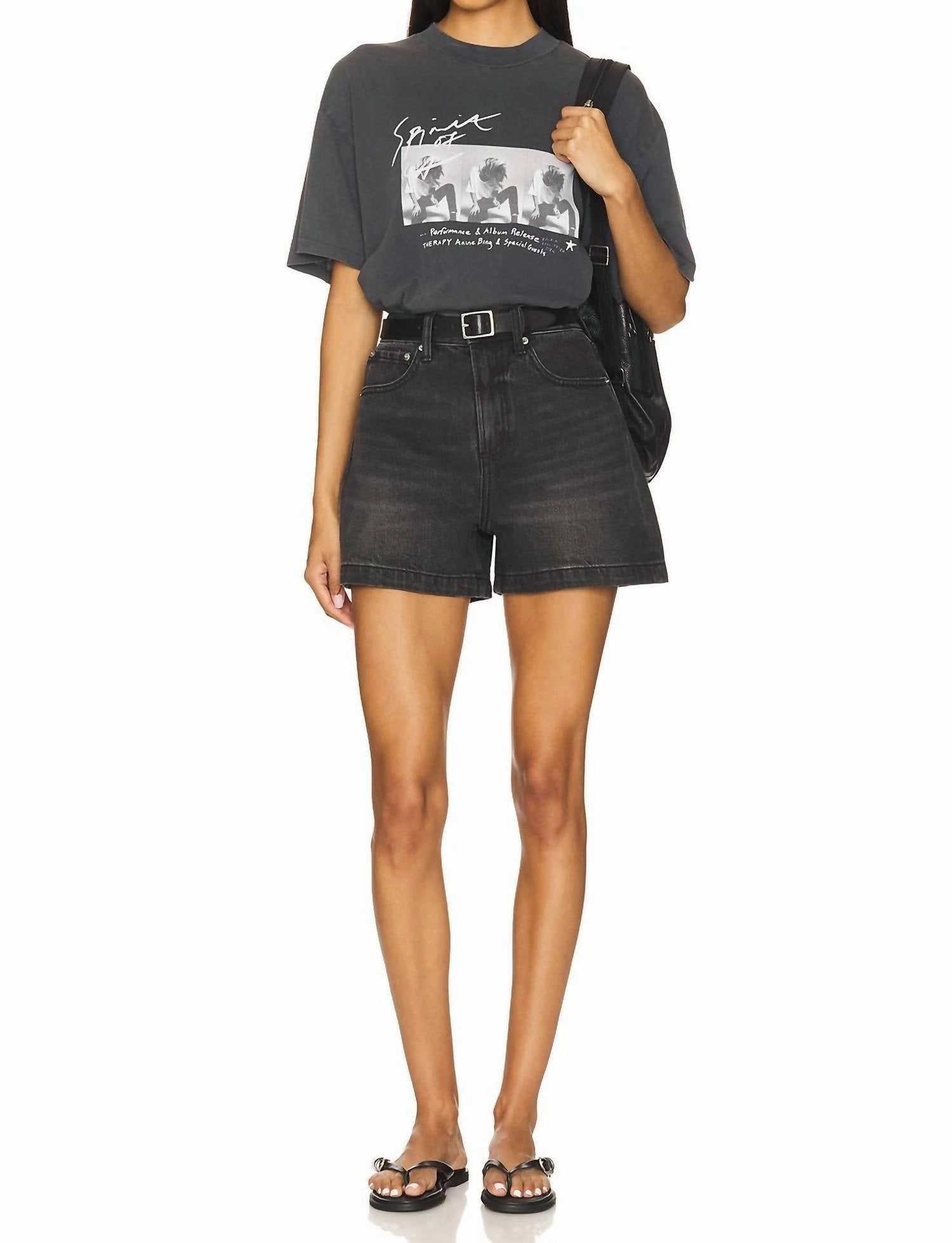 Breathable Lining Double Layered Panels Saige High Rise Short In Glamour