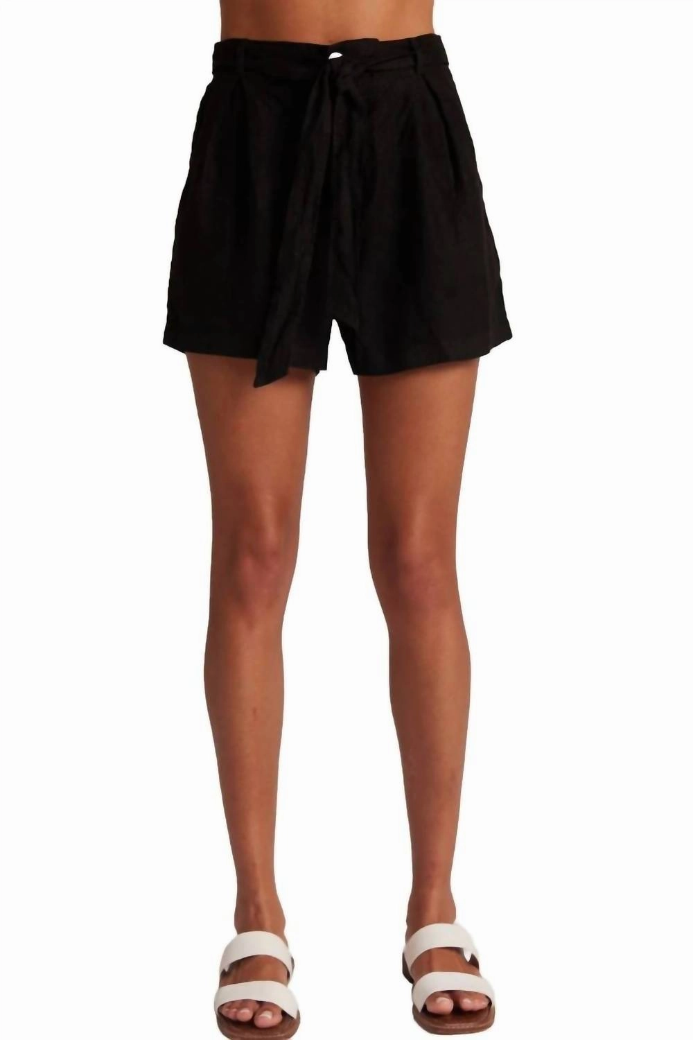 QuickDryTechnology Women's Belted Pleat Front Short In Black