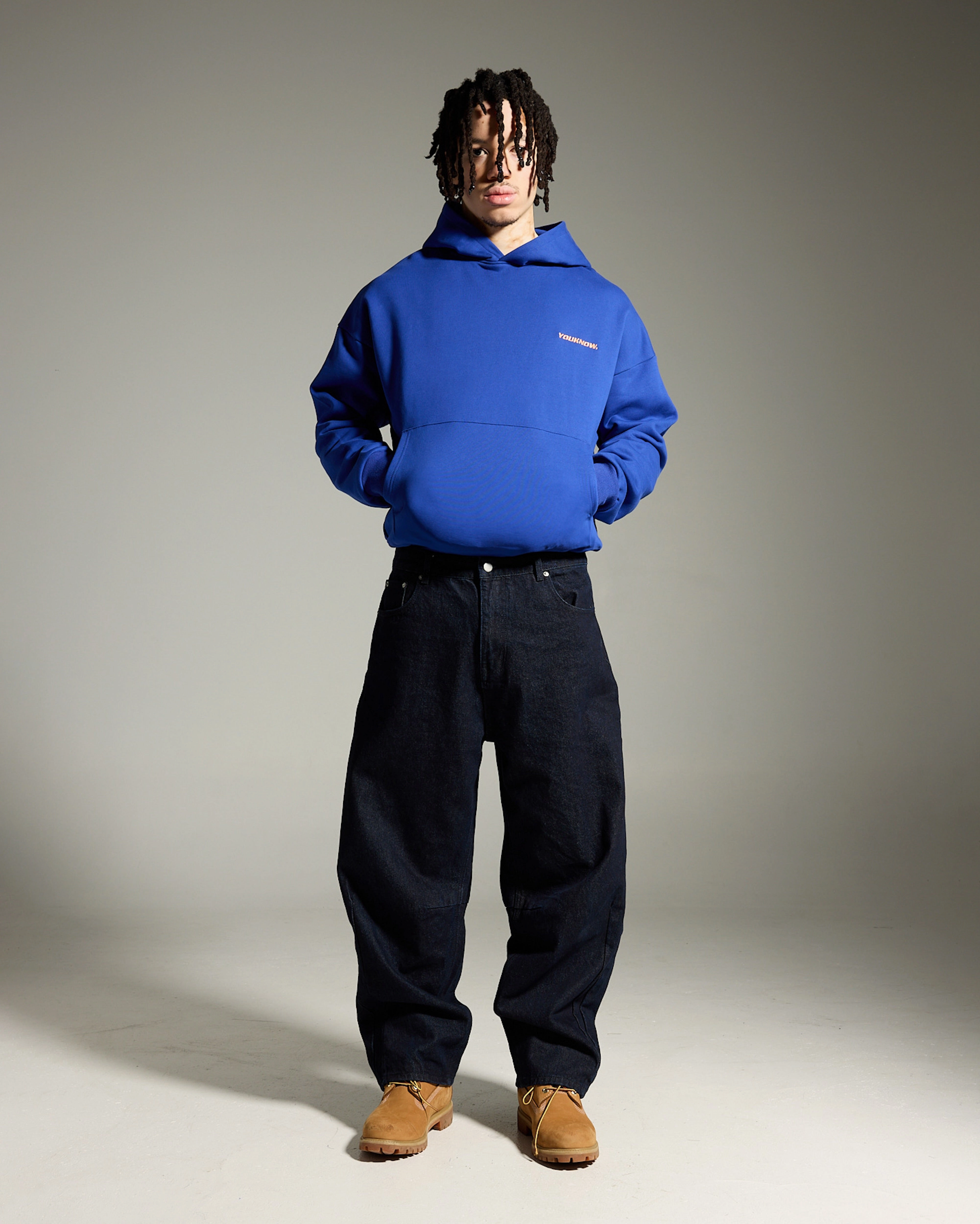 lake swimming Brushed Interior Outline Icon Hoodie | Ultramarine
