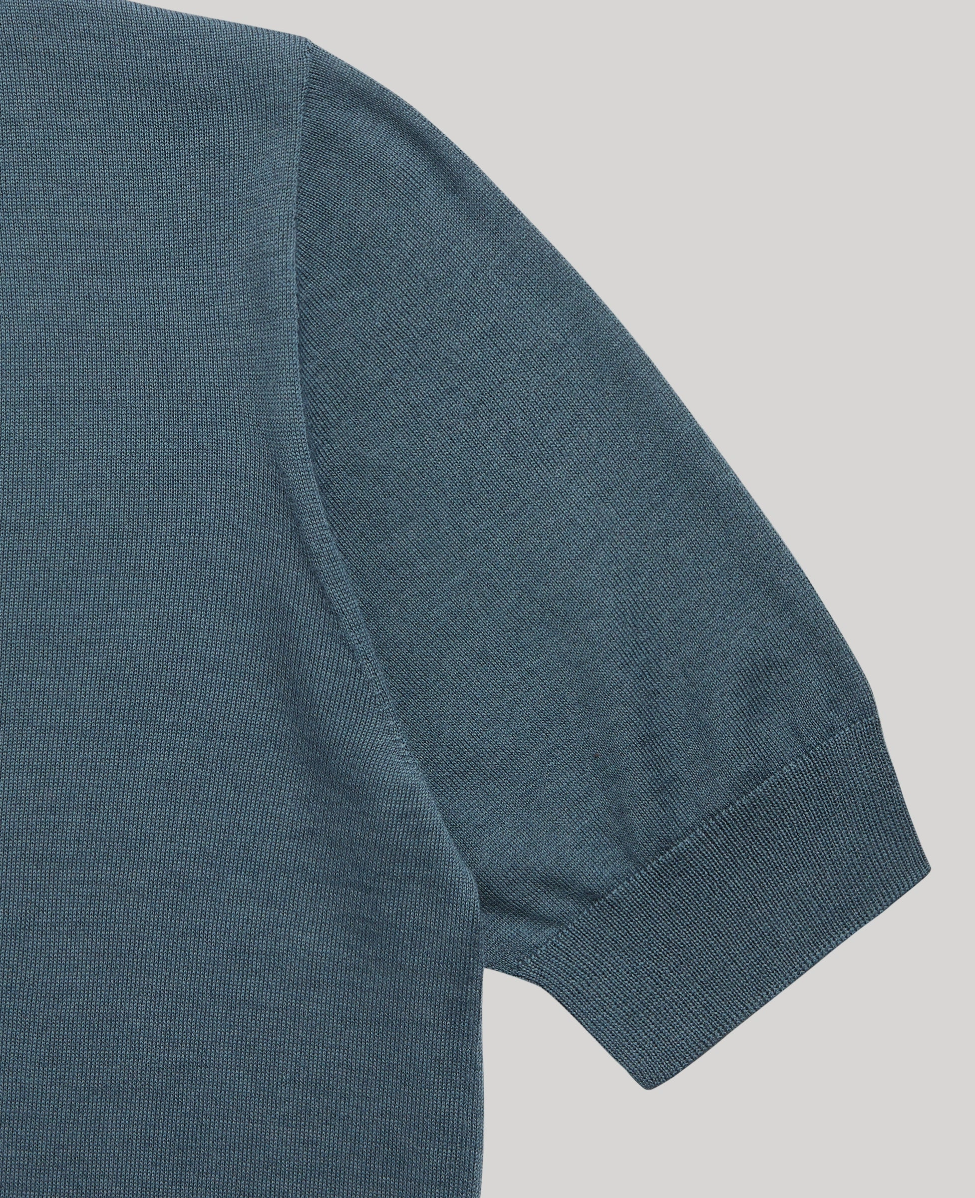Waffle Knit Texture Sascha Short Sleeve Knitted Tee