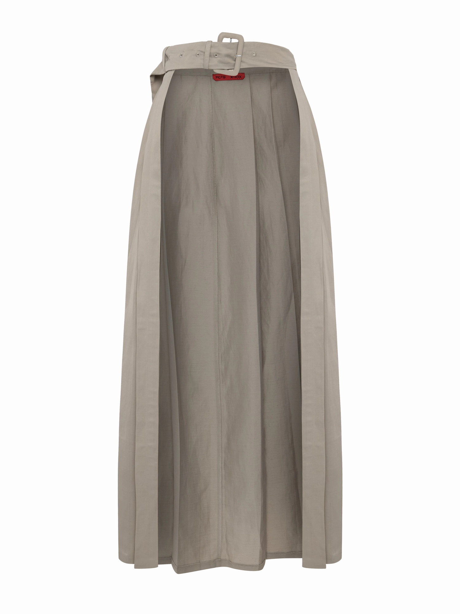 Simple Comfort Visual Outfit Shiny Woven Skirt - Moon Rock