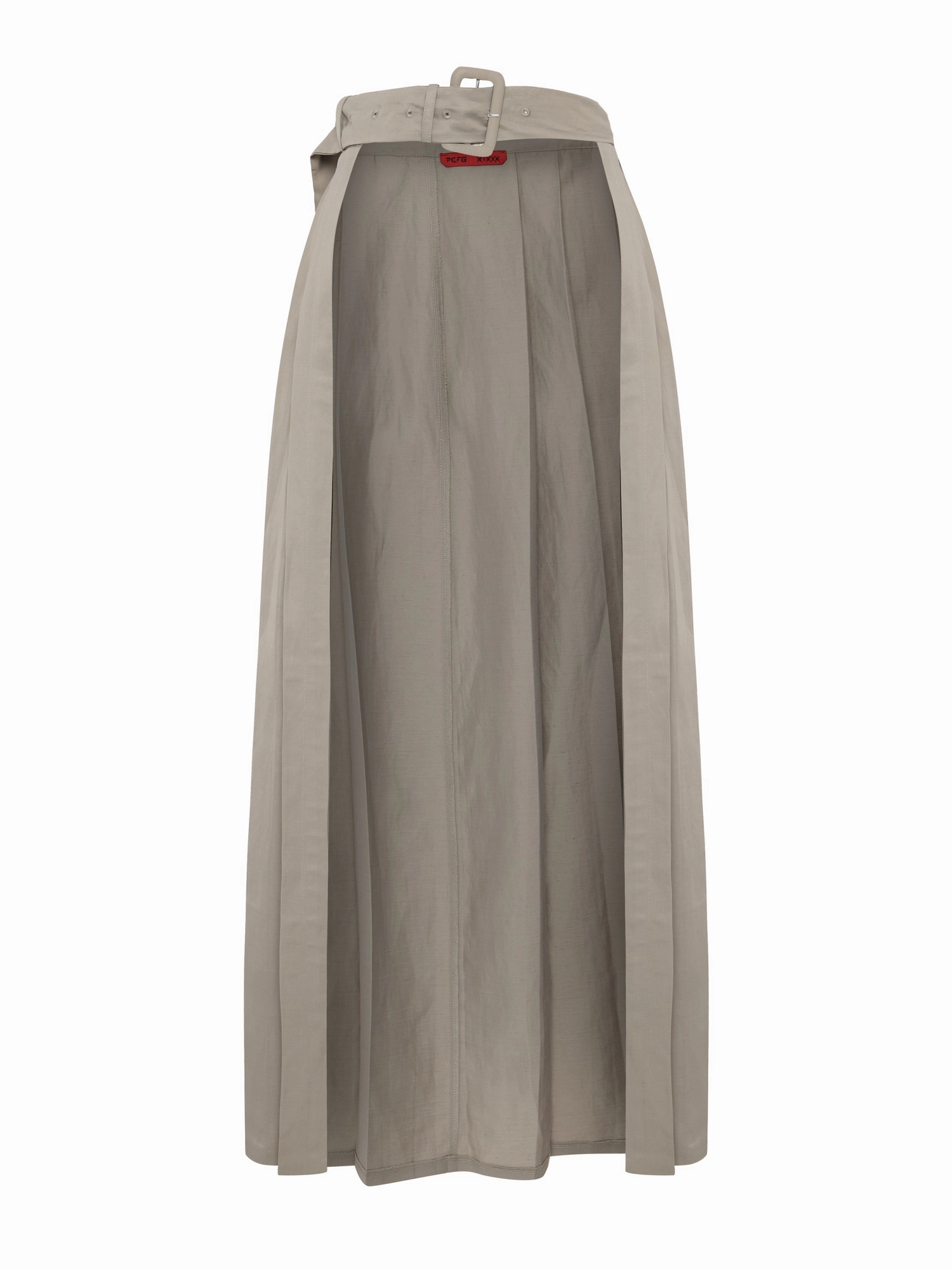 Wrap Closure Shiny Woven Skirt - Moon Rock
