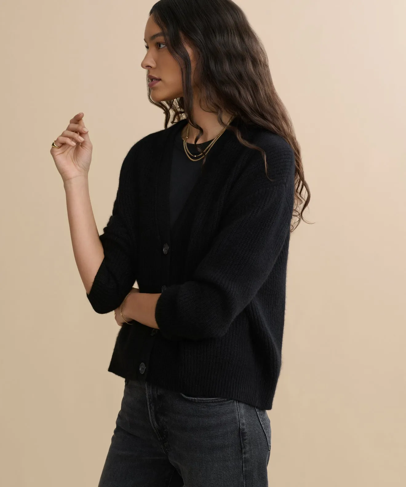 Cropped Cashmere Cocoon Cardigan Seasonal Warmth