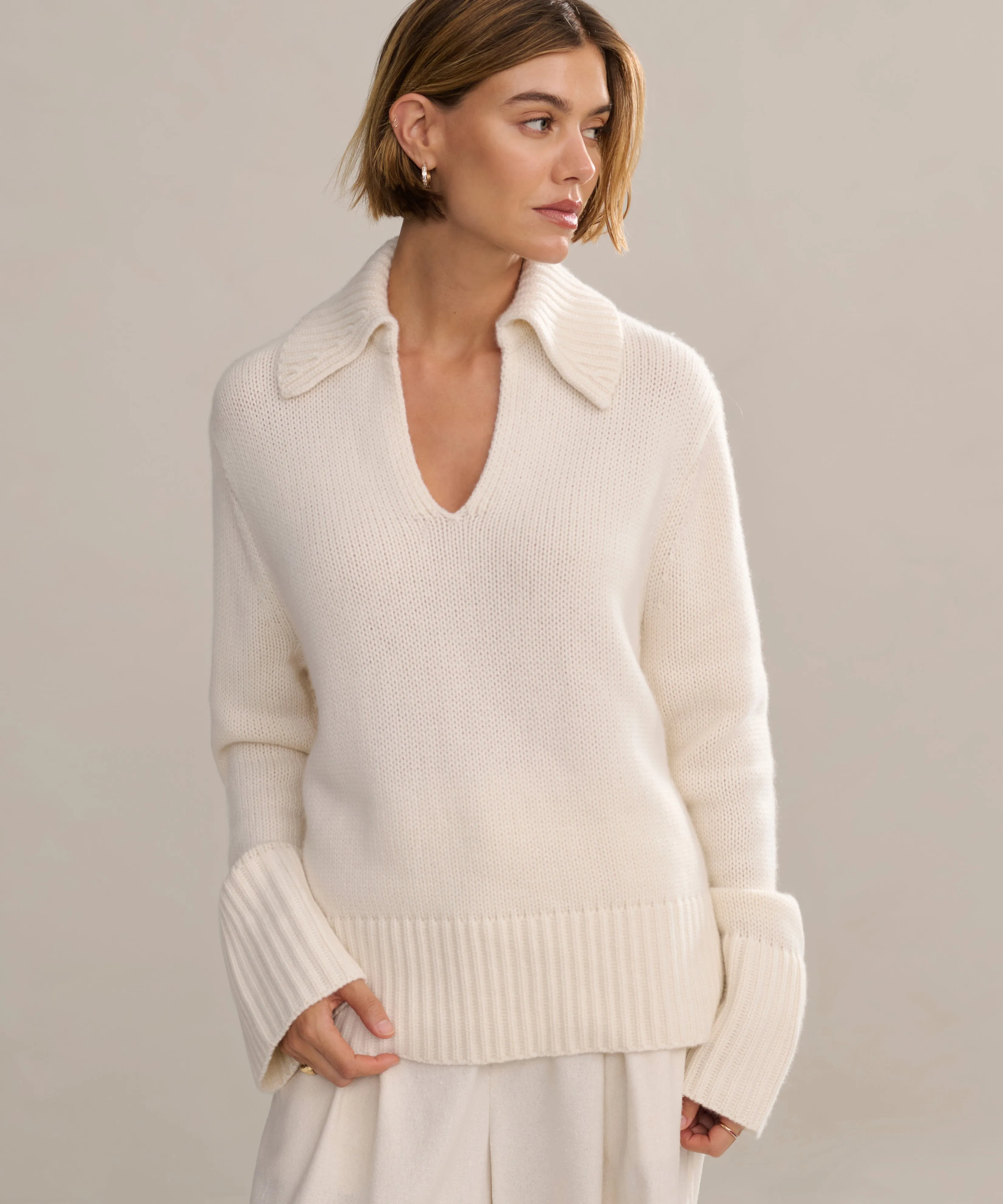Sleek Wear Cashmere Phoebe Polo