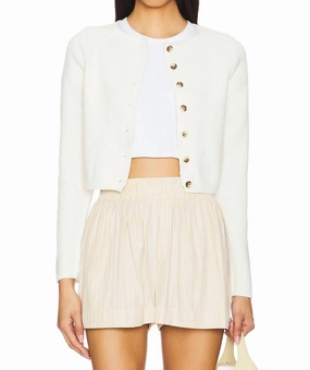 Winter Look Sydney Shrunken Cardigan In White