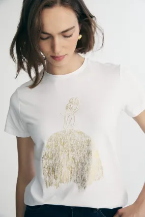 Casual Look Wear T-shirt with embroidery and print