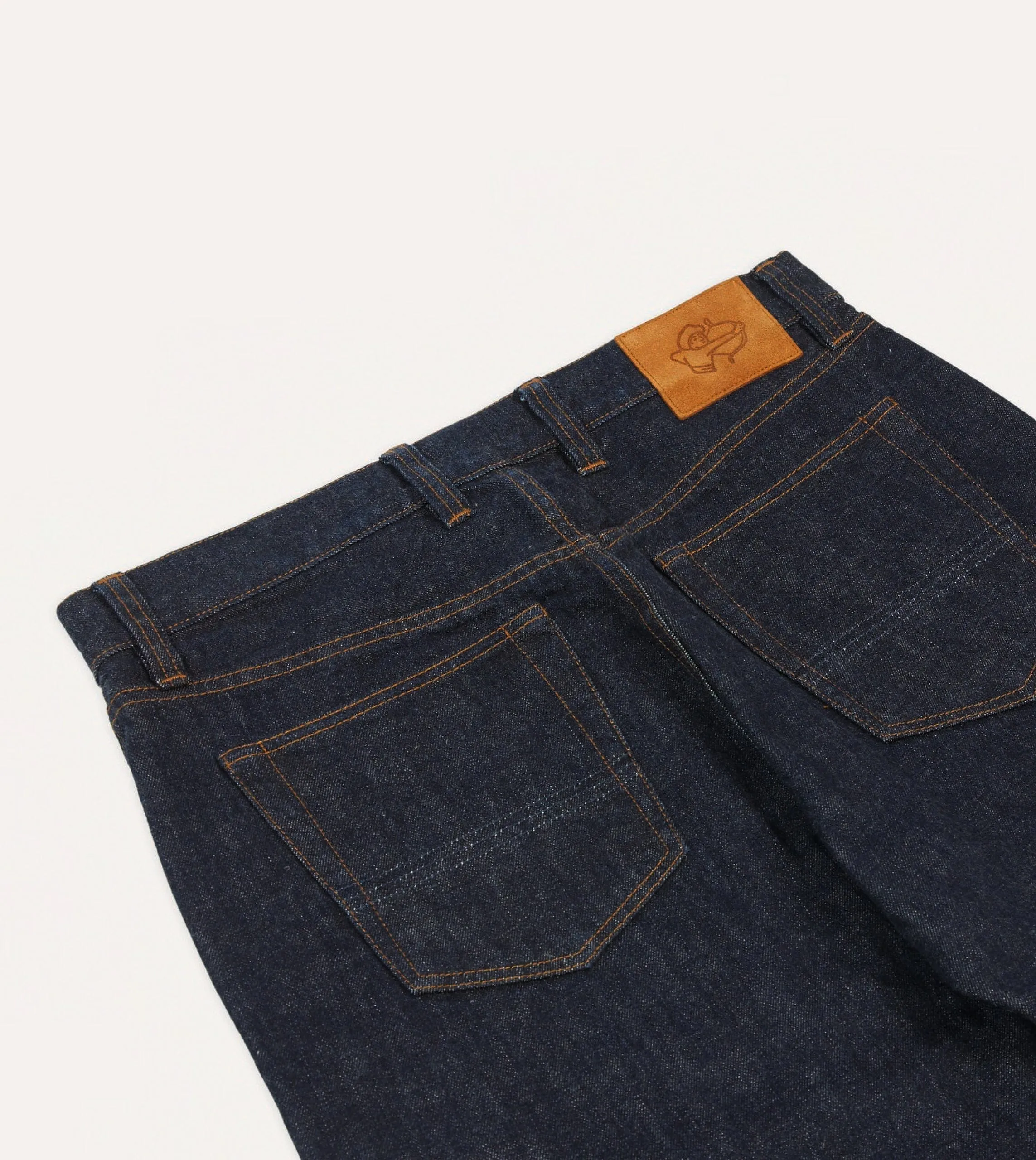 Quick-Dry Fabric All terrain Indigo Rinse 14.2oz Japanese Selvedge Denim Five-Pocket Jeans