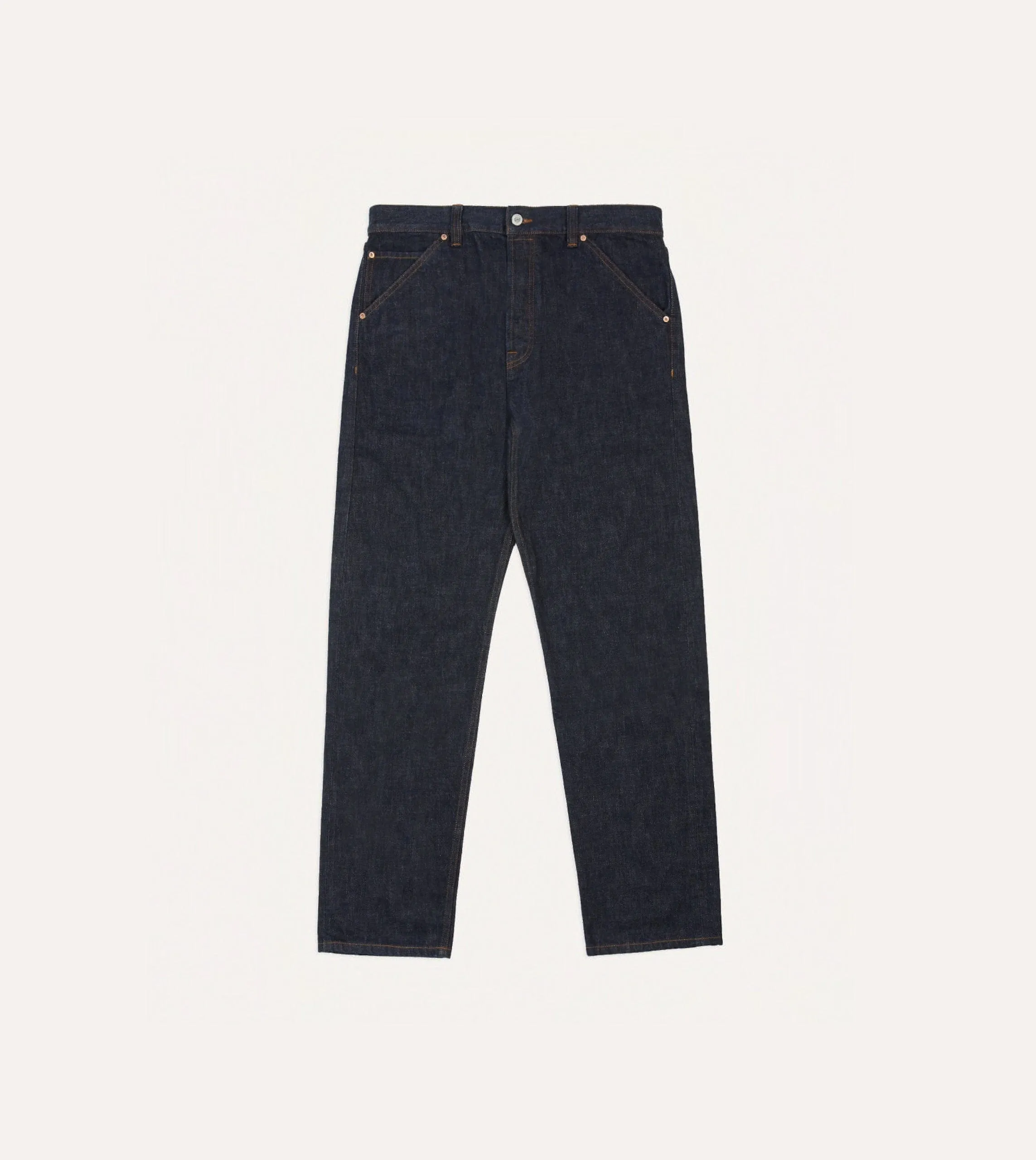 Indigo Rinse 14.2oz Japanese Selvedge Denim Five-Pocket Jeans Slim Waist