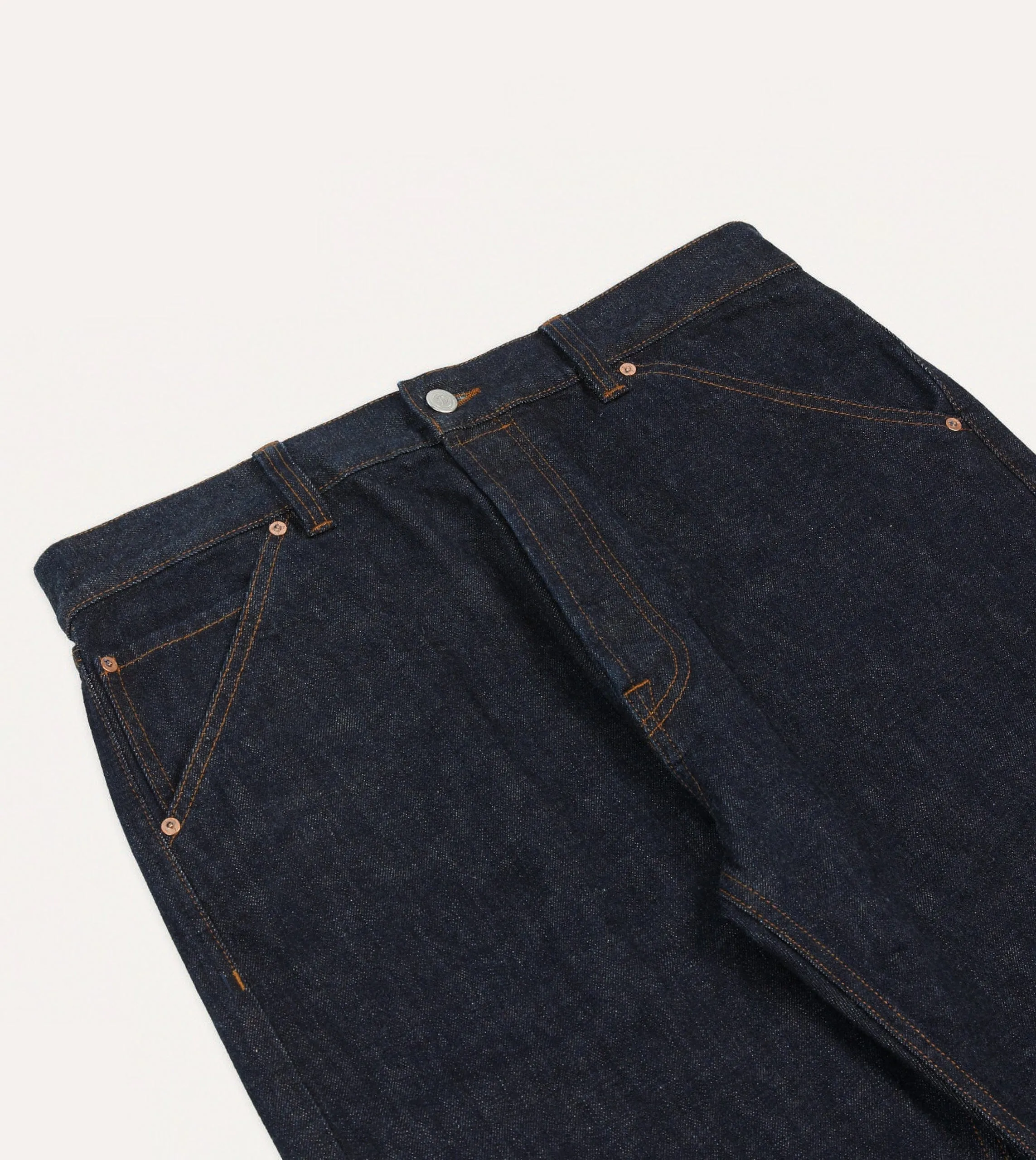 ElasticCuffs Flex Foam Inserts Indigo Rinse 14.2oz Japanese Selvedge Denim Five-Pocket Jeans