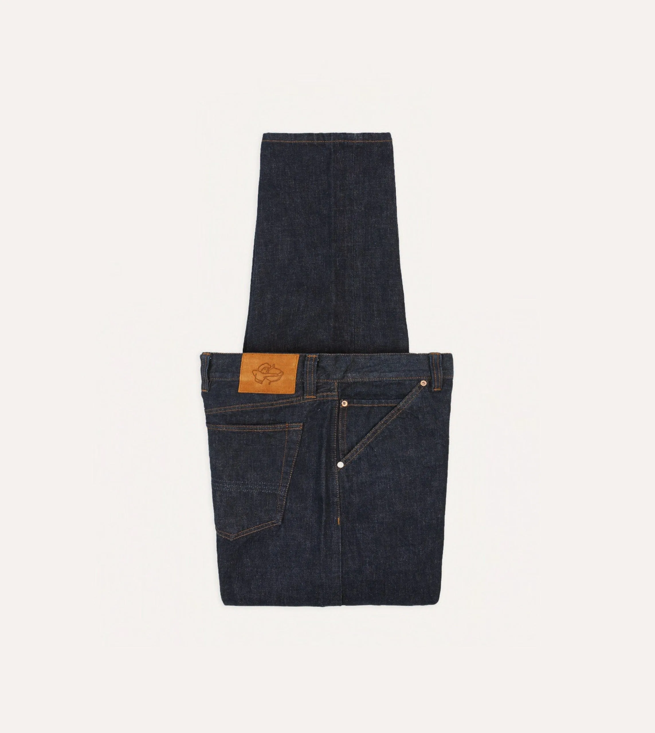 Soft Material City Wear Indigo Rinse 14.2oz Japanese Selvedge Denim Five-Pocket Jeans