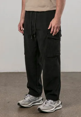 Versatile Style CORD LOUNGE PANTS BLACK