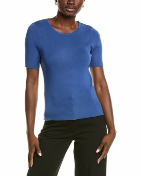 Tahari ASL Sweater T-Shirt Reinforced Edging