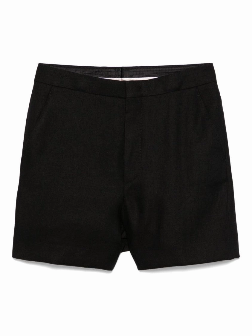 Seamless Integration Relaxed Design Tailored Black Linen Belle Shorts