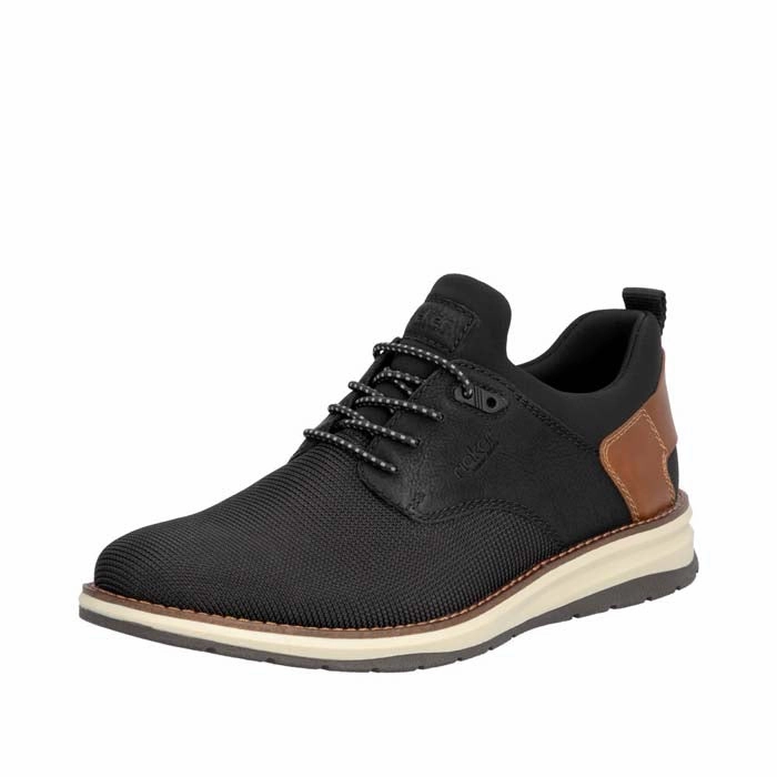 Non-Slip Design Mens Rieker Dustin 50 in Schwarz/Schwarz/Amaretto
