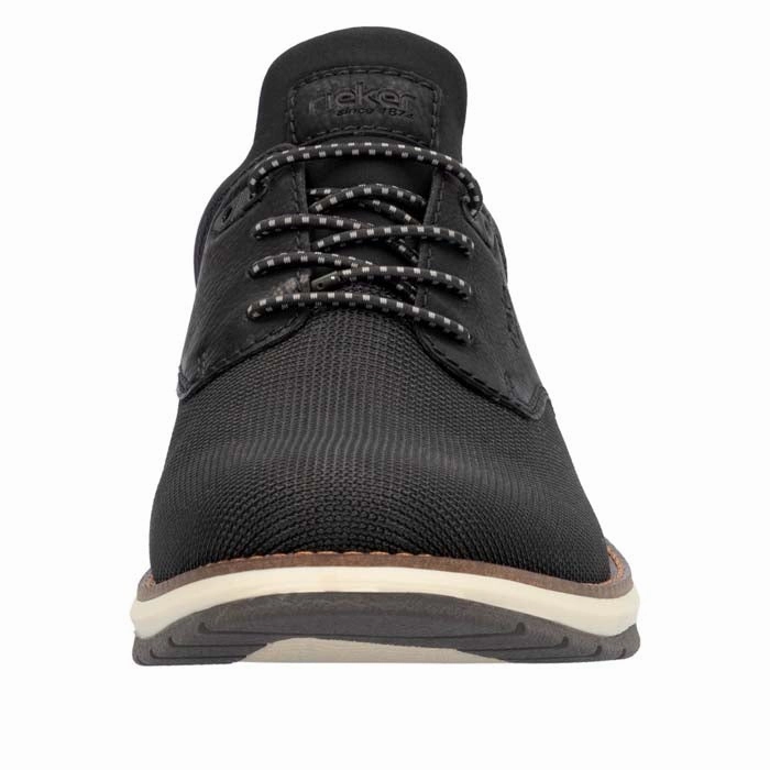 Breathable Material Mens Rieker Dustin 50 in Schwarz/Schwarz/Amaretto