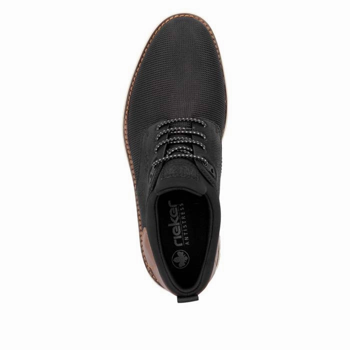 Free Movement Mens Rieker Dustin 50 in Schwarz/Schwarz/Amaretto