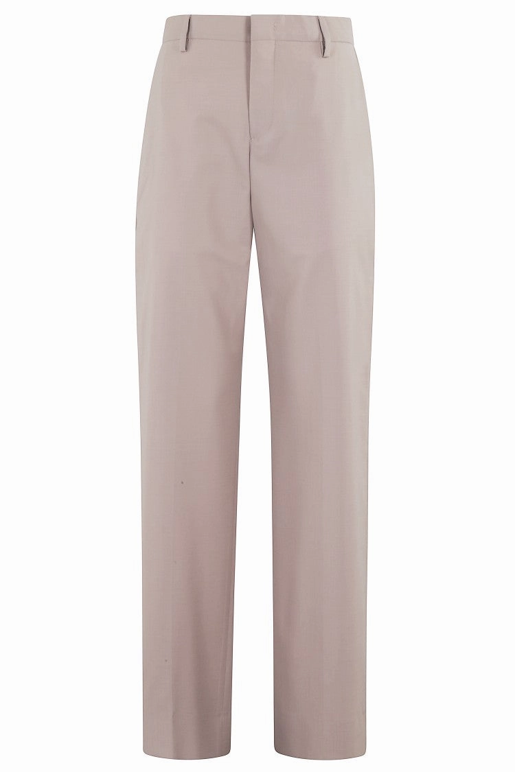 Tailored Straight-Leg Trousers With Subtle Waistband Classic Fit Smart Casual