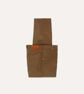 Thermal Insulation Layer Walk Friendly Tan Japanese Selvedge Needlecord Five-Pocket Trousers