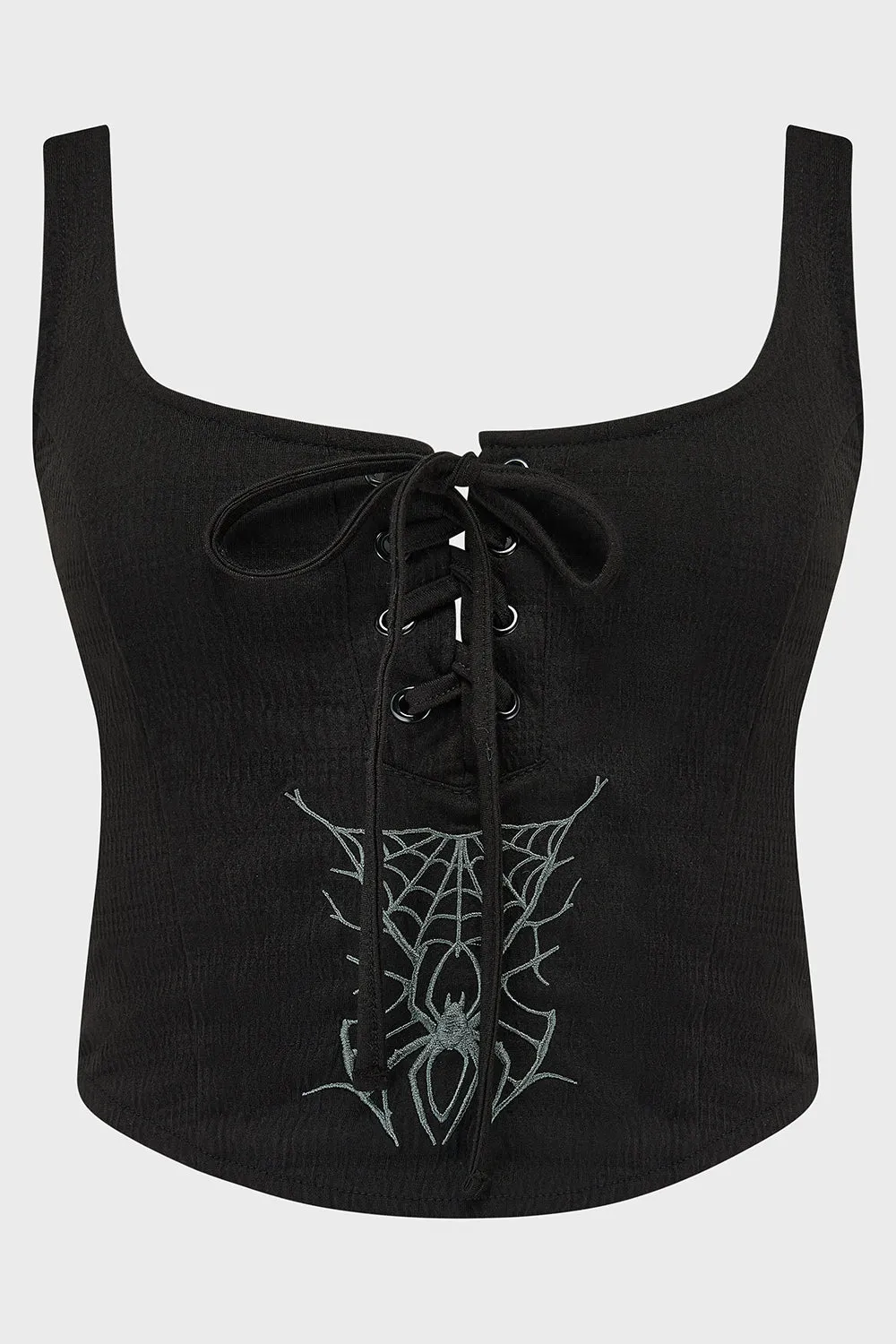 Grimwatch Corset Top Basic Dress Hidden Button Placket
