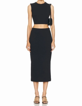 Bohemian vibe Soft Layers Textured Jacquard Skirt In Black