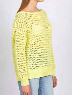 Cindy Open Stitch Sweater In Margarita Multi Panel Construction