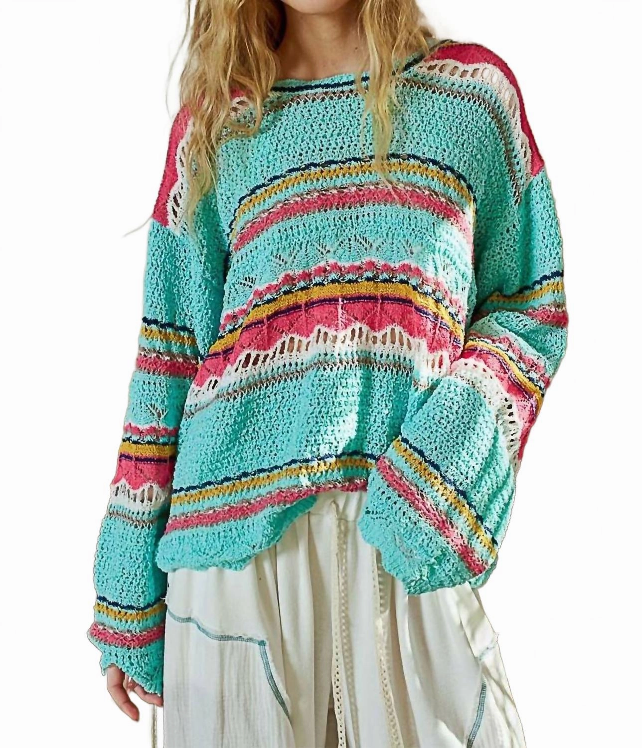 Casual Comfort Layer Sleek Wear Multi Stripe Sweater