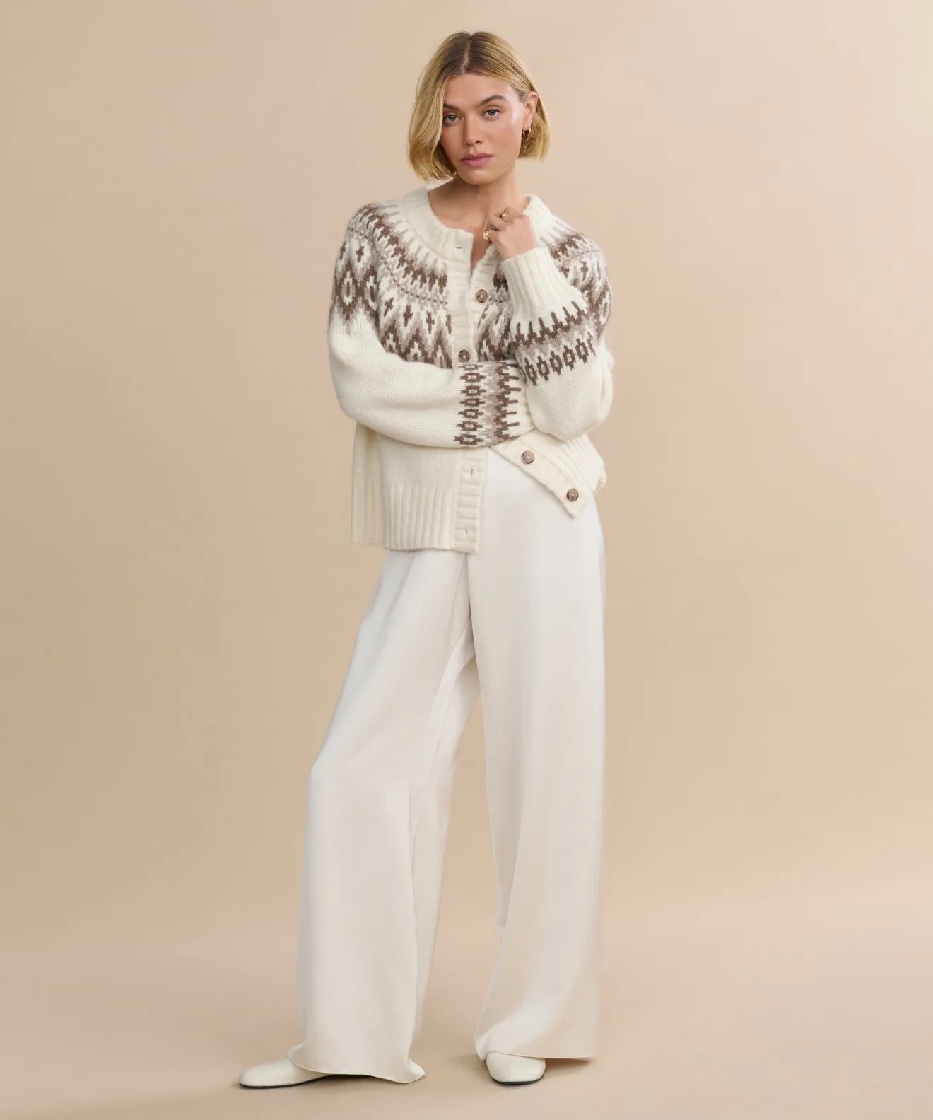 Thatcher Crewneck Cardigan Minimalist Aesthetic