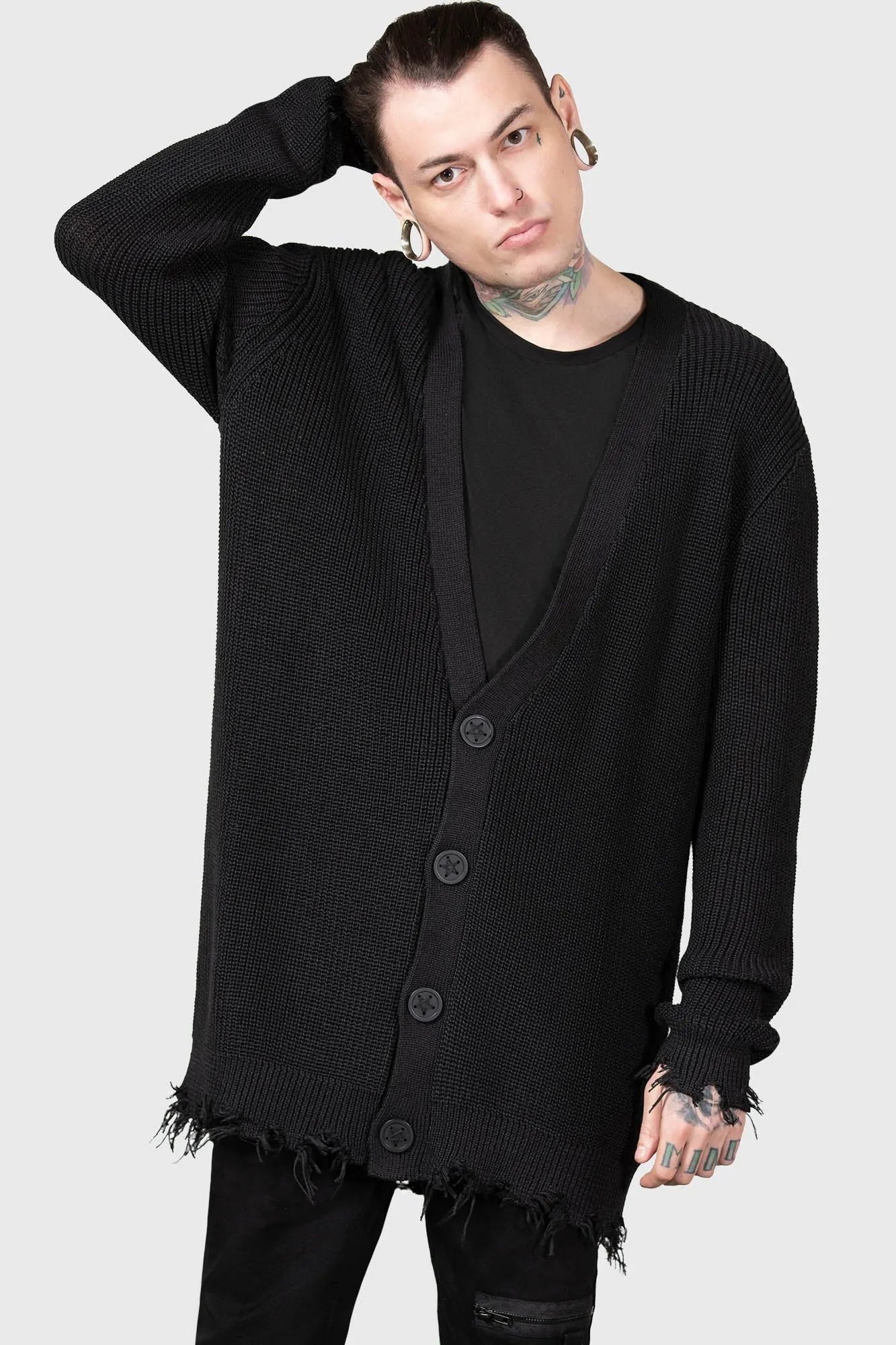 DoubleLayered Collar The Antisocials Cardigan
