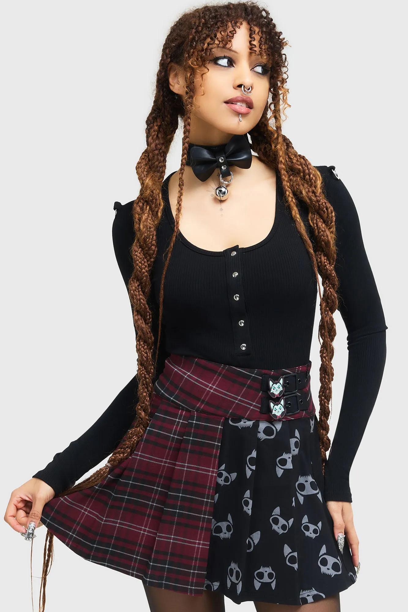 The Vampurr Pleated Skirt Stretch Waist Modern Luxe