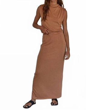 The London Skirt In Camel Comfortable Feel