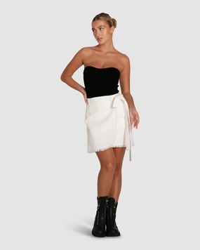 There She Goes Frayed Edge Skirt Breezy Mood Chill Look