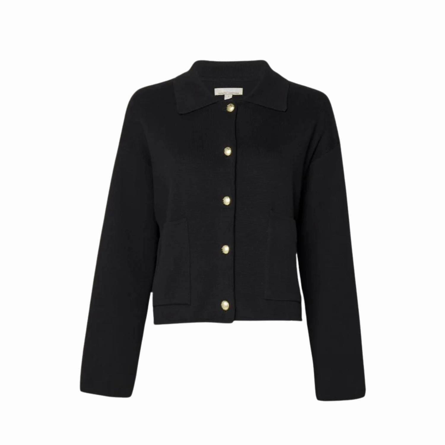 Knitted Layering Noelle Knitted Cardigan In Black
