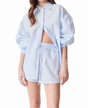 Evora Shorts In Striped Light Blue kids