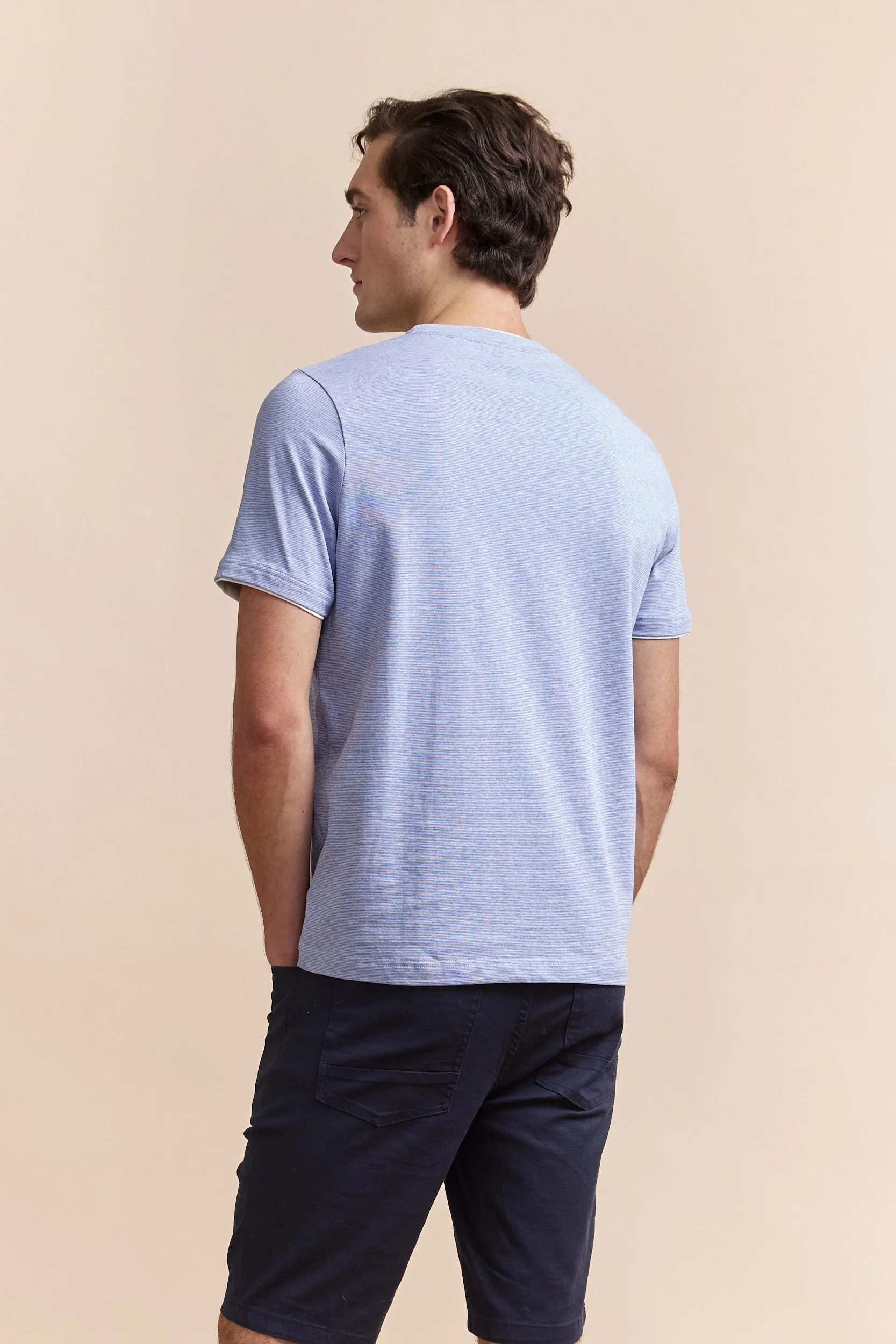 Thin stripes t-shirt Quick Dry Fabric